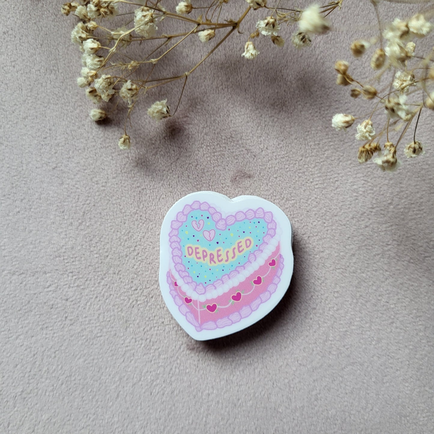 Depressed | I Can Do It With a Broken Heart Sticker