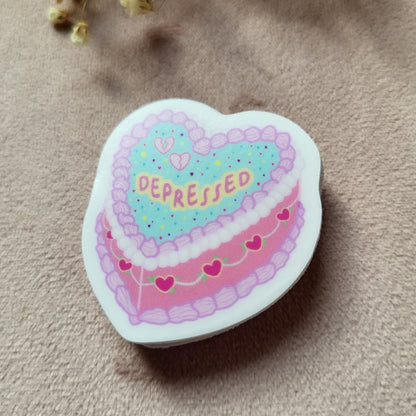 Depressed | I Can Do It With a Broken Heart Sticker