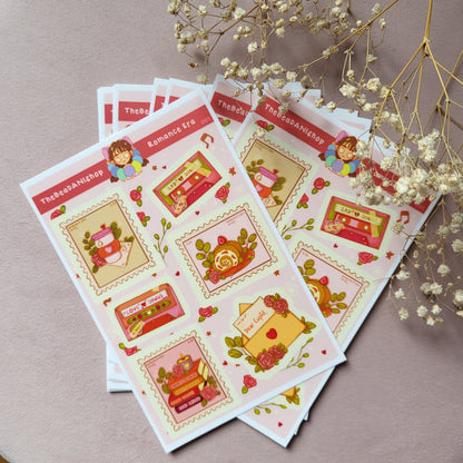 Romantic Bookish Sticker Sheet
