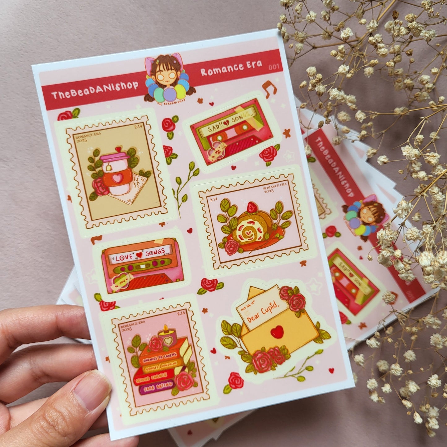 Romantic Bookish Sticker Sheet