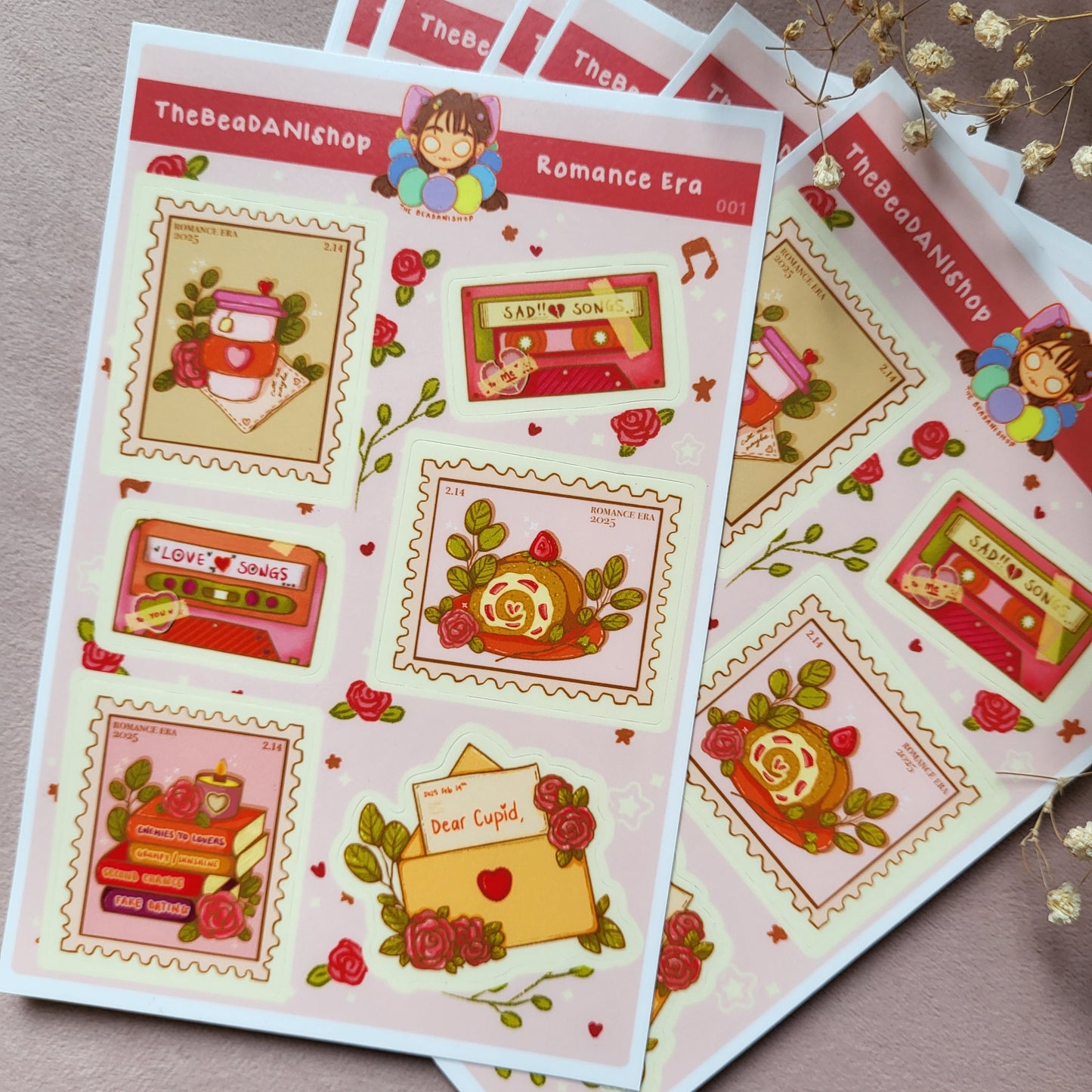 Romantic Bookish Sticker Sheet